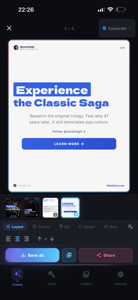 Corporate style slide