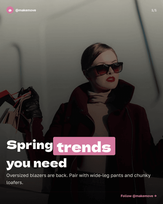 Fashion slide — Spring trends you need