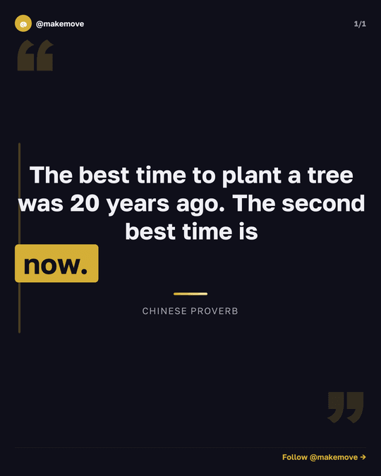 Quote slide — Chinese Proverb about planting trees